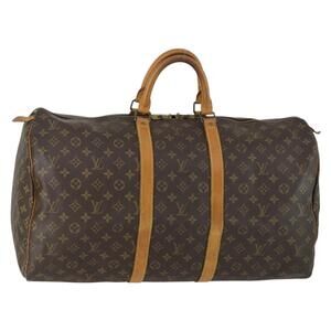 LOUIS VUITTON Monogram Keepall 55 Boston Bag M41424 LV Auth am10375